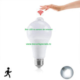 Bec LED cu senzor de miscare , E27   www.becurispeciale.ro