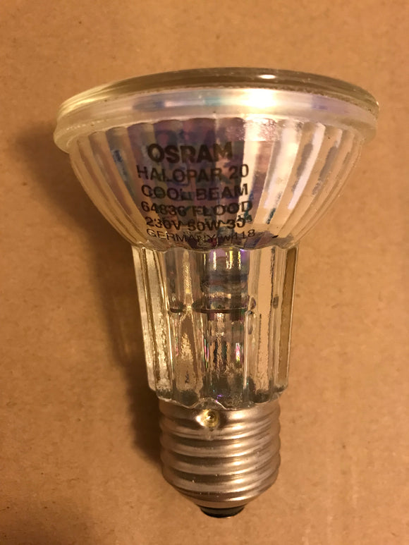 64836 HALOPAR 20, Bec Halogen 50W/230V, E27, 30 grd. Flood  Cool Beam
